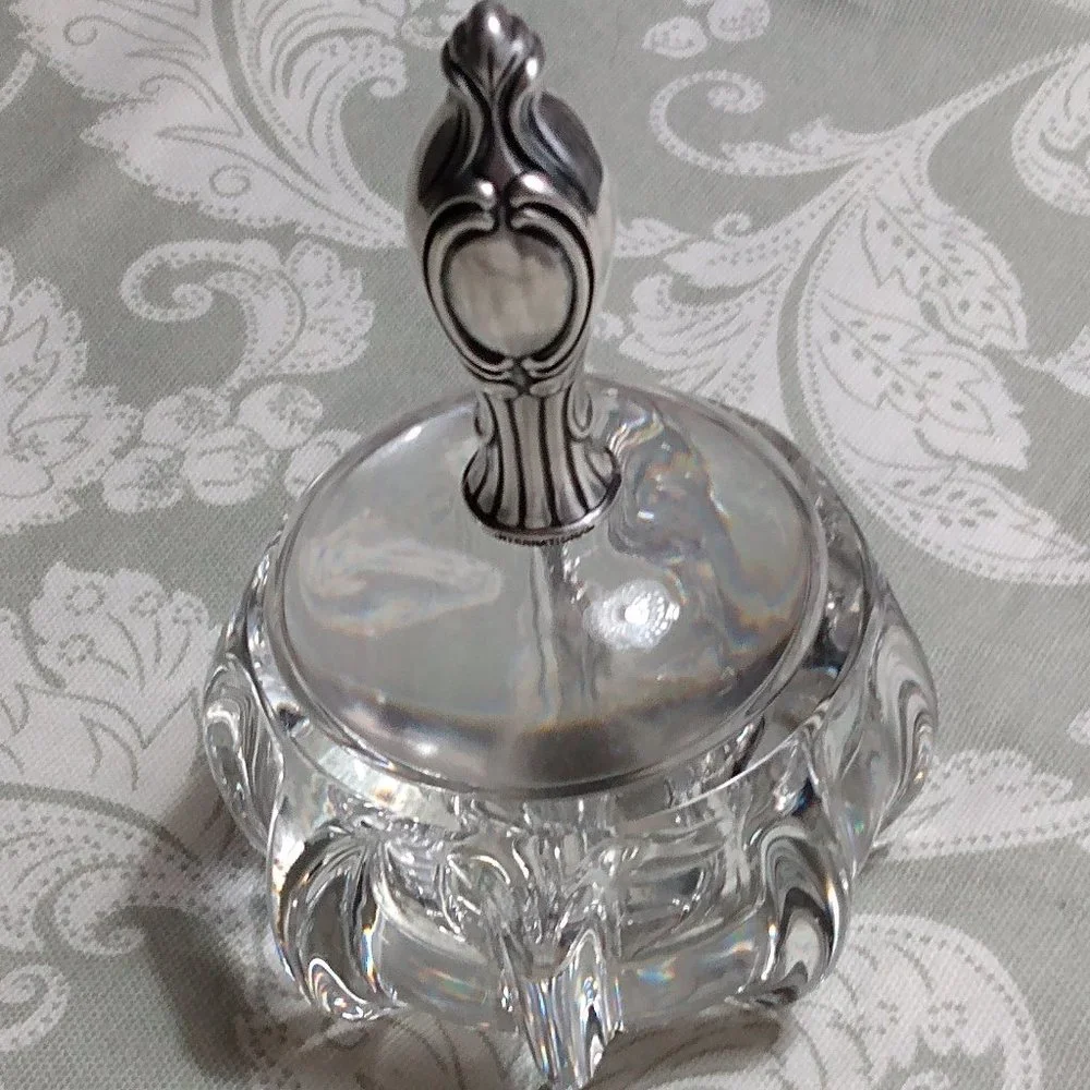 International Sterling Crystal Vanity Jar